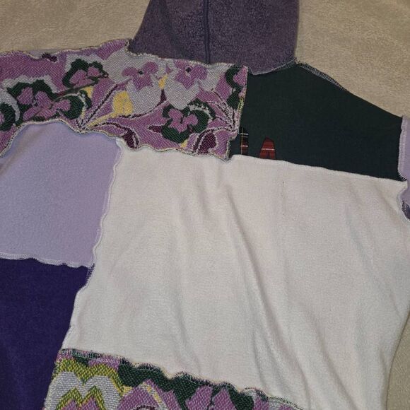 Greenwrld patchwork hoodie "Wildflower Dusk". Est size large. - Picture 3 of 12